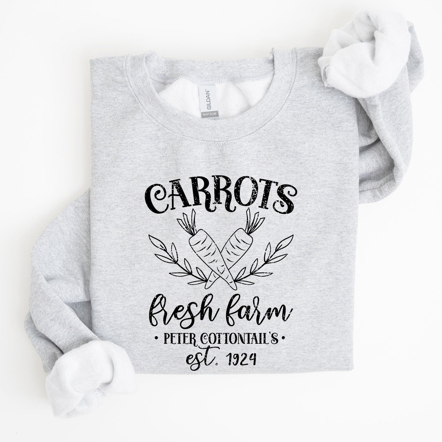 Farm Fresh Carrots, Peter Cottontail, Retro Farm Sign, Easter Sweatshirt