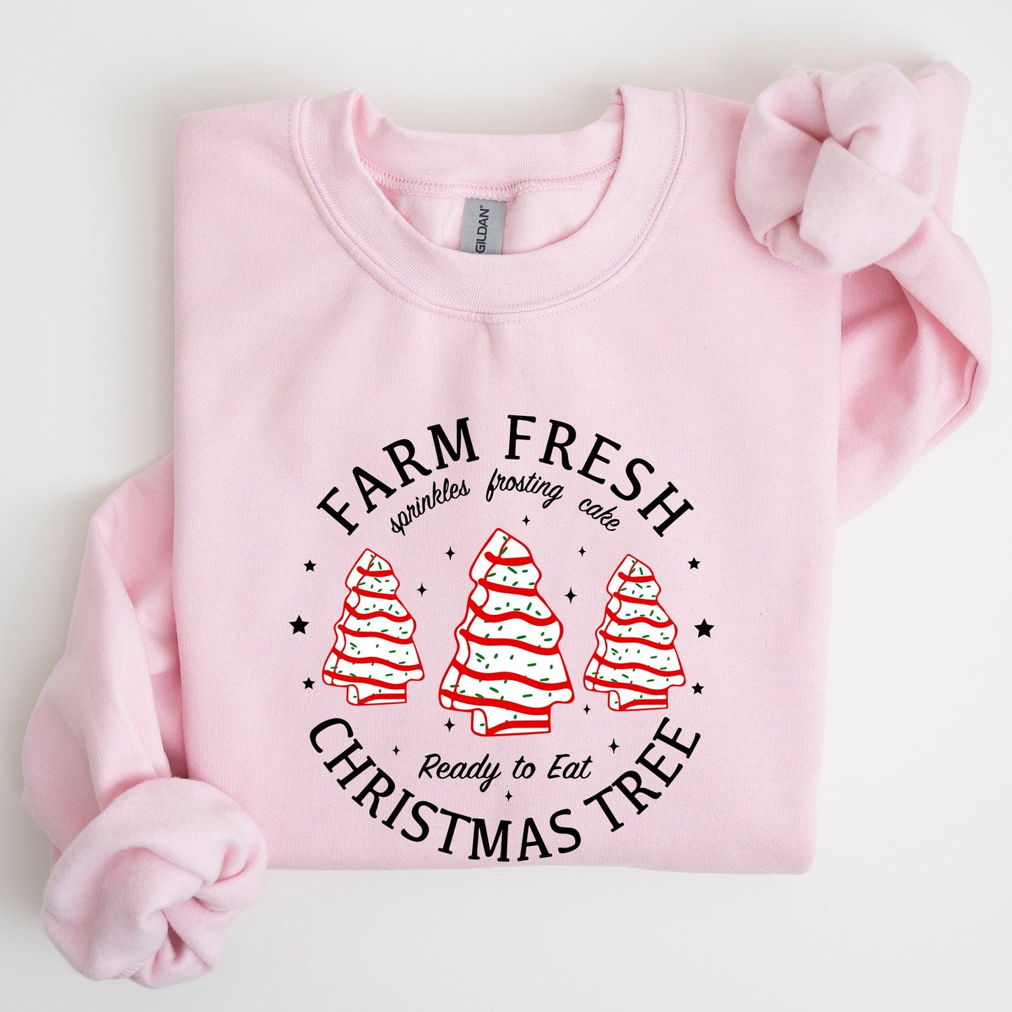 Farm Fresh Christmas Tree, Cake, Winter, Santa, Xmas Sweatshirt
