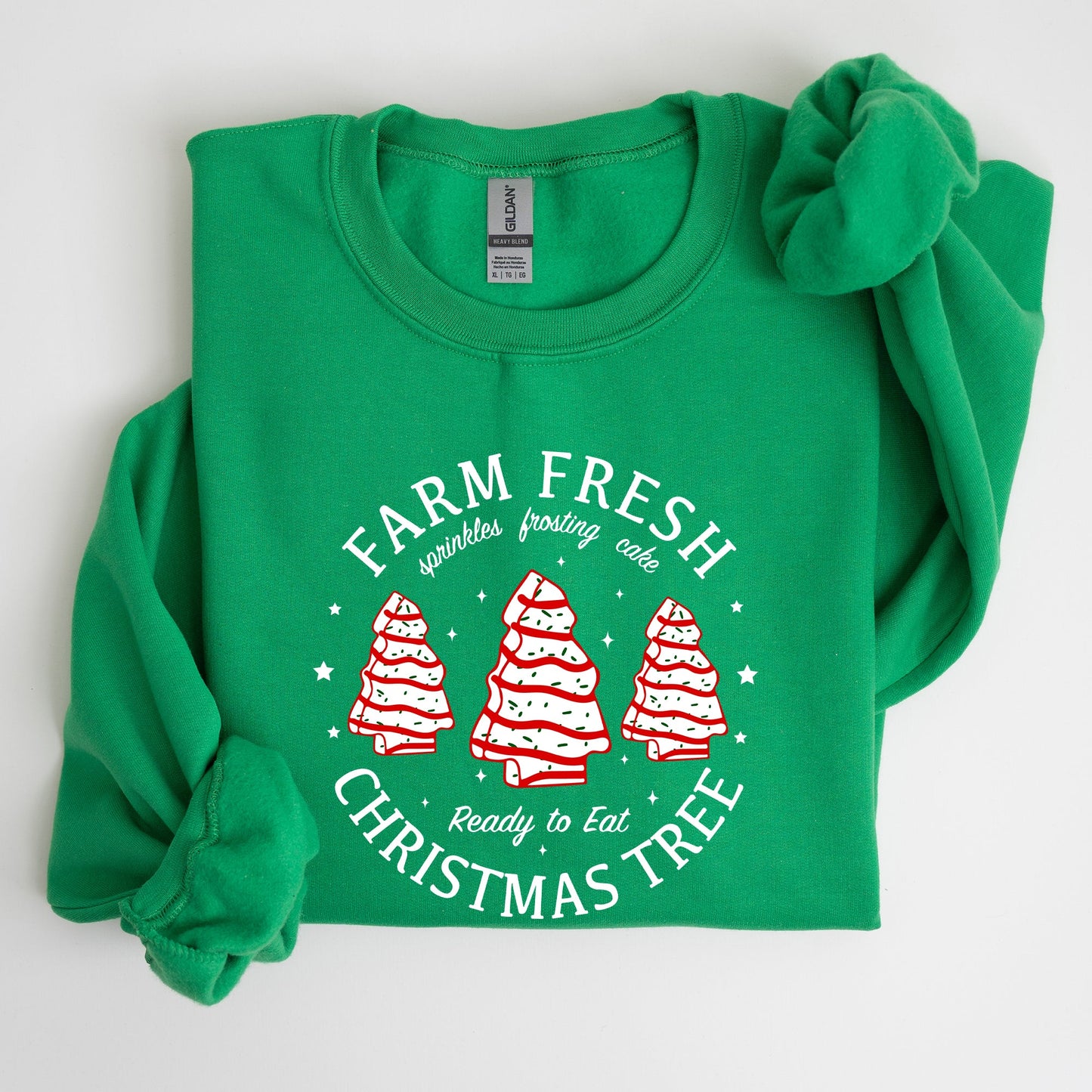 Farm Fresh Christmas Tree, Cake, Winter, Santa, Xmas Sweatshirt