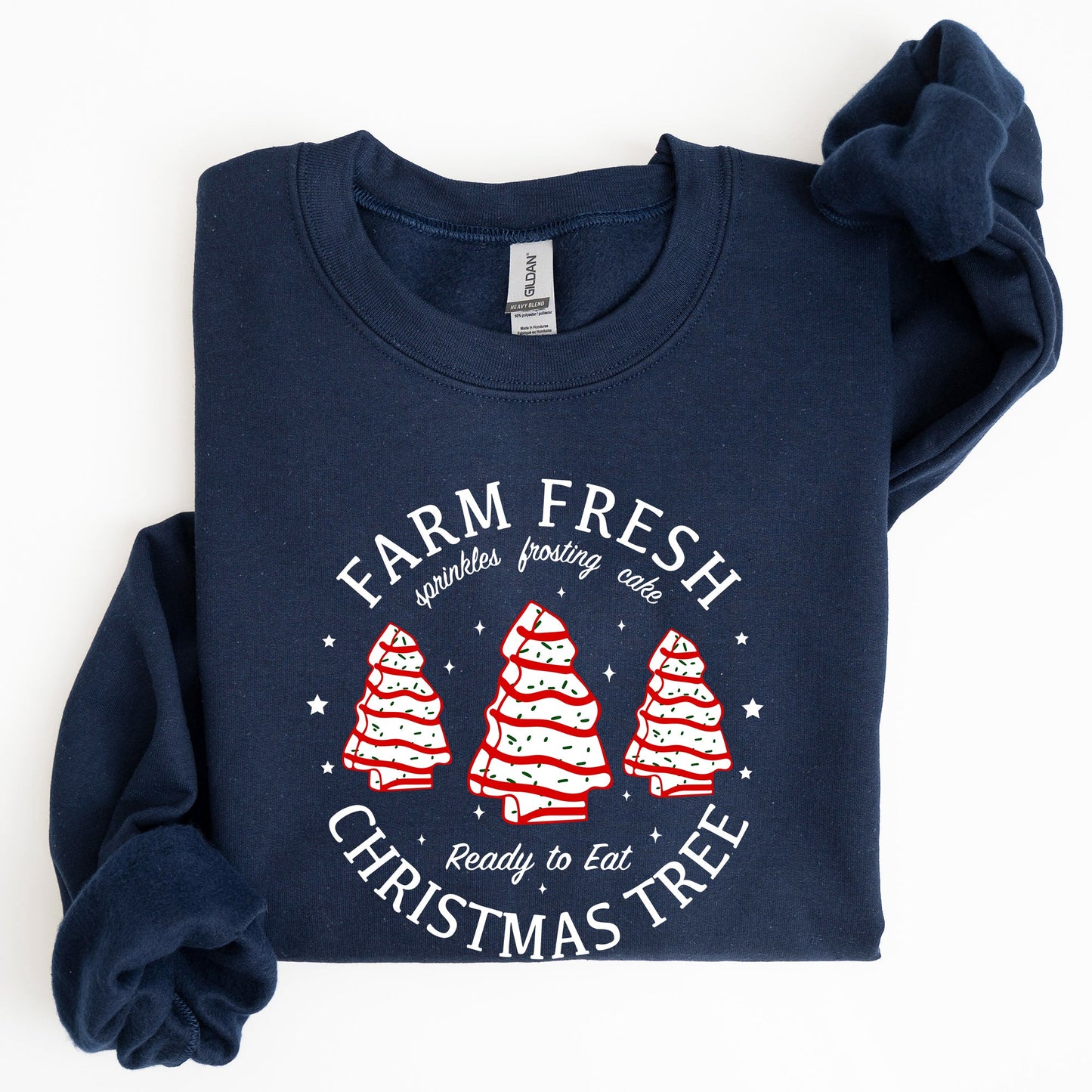 Farm Fresh Christmas Tree, Cake, Winter, Santa, Xmas Sweatshirt