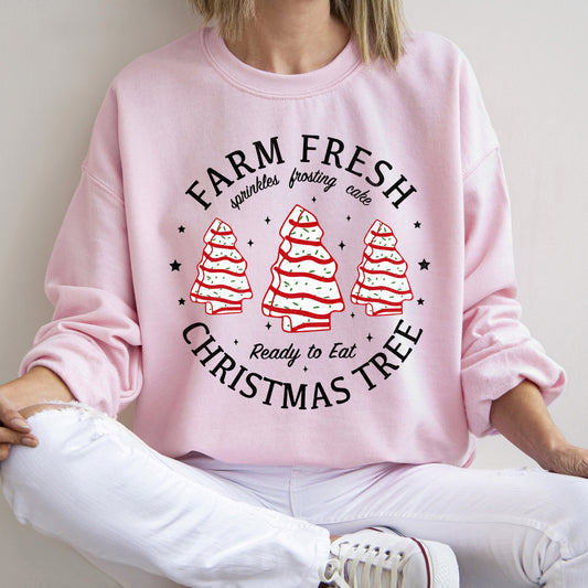 Farm Fresh Christmas Tree Cakes Sweatshirt
