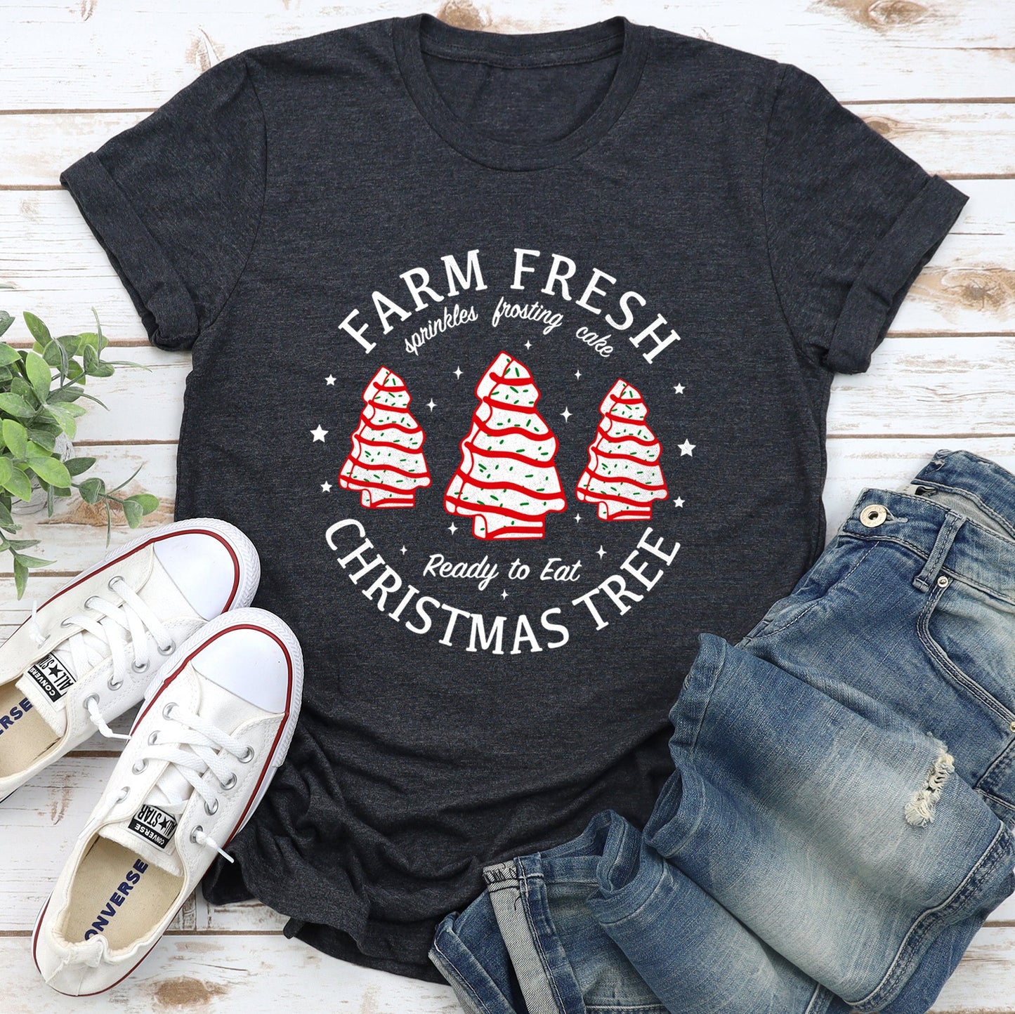Farm Fresh Christmas Tree, Cakes, Little Debbit, Retro, Sweets Super Soft Tees