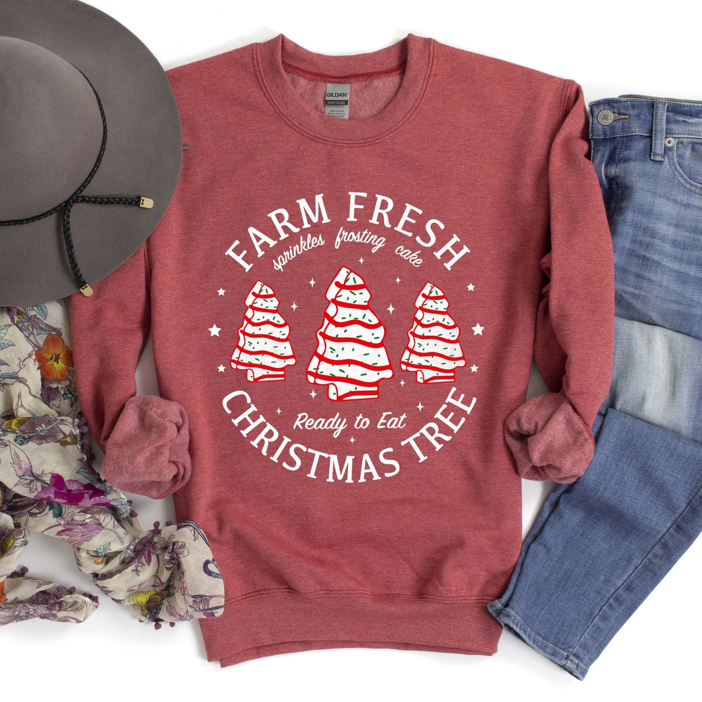Farm Fresh Christmas Tree Cakes, Sweatshirt