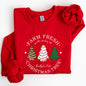 Farm Fresh Christmas Tree, White and Green Cakes, Winter, Santa, Xmas Sweatshirt