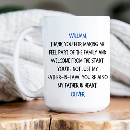 To My Awesome Father In Law - Personalized Custom Mug -  Father's Day Gift For Father In Law