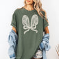 Faux Lace Bunny Ears, Coquette, Easter, Bunny, Jesus, Rabbit, Holiday Tshirt Comfort Colors T-Shirt