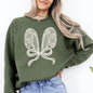 Faux Lace Bunny Ears, Coquette, Easter, Bunny, Jesus, Rabbit, Holiday Sweatshirt