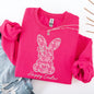 Faux Lace Bunny, Coquette, Happy Easter, Easter, Bunny, Jesus, Rabbit, Holiday Sweatshirt