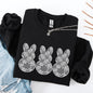 Faux Lace Bunny, Coquette, In A Row, Easter, Bunny, Jesus, Rabbit, Holiday Sweatshirt