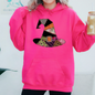 Faux Patchwork Witch Hat, Patchwork Halloween Shirt, Spooky Season, Witchy Vibes, Graphic Hoodie, Hooded Sweatshirt