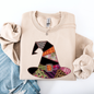 Faux Patchwork Witch Hat, Patchwork Halloween Shirt, Spooky Season, Witchy Vibes, Halloween Sweatshirt