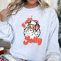 Feeling Jolly Retro Santa Christmas Sweatshirt