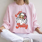 Feeling Jolly Retro Santa Christmas Sweatshirt
