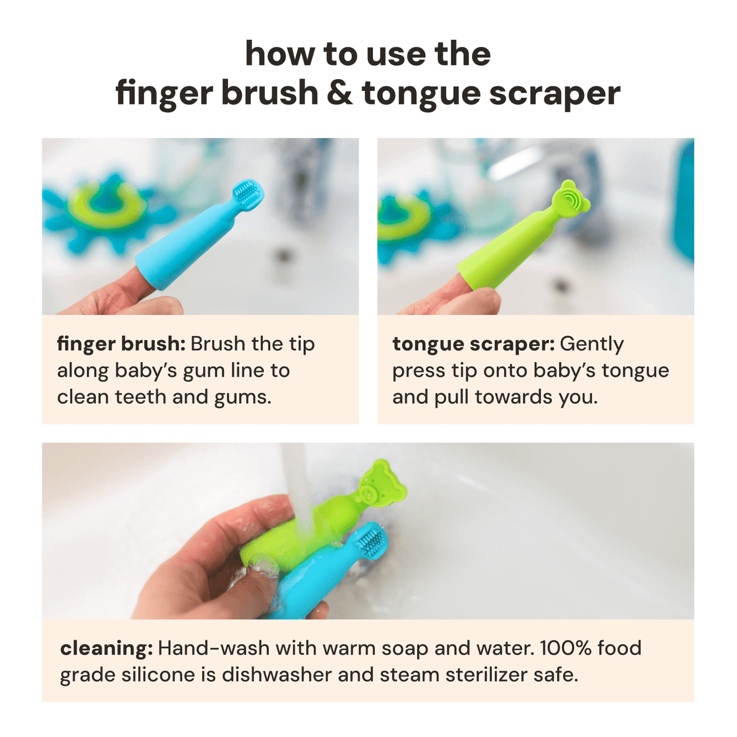 oogiebear finger brush and tongue scraper