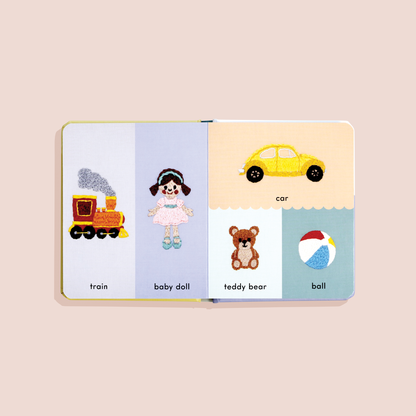 First Words with Cute Embroidered Friends