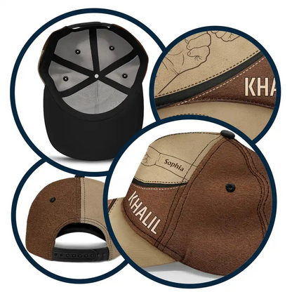 Fist Bump, Best Friends For Life - Personalized Classic Cap - Gift For Dad, Grandpa, Husband