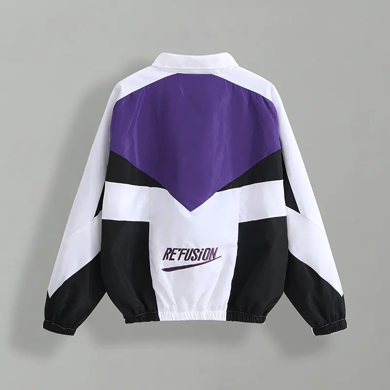 Men's Patchwork Embroidery Bomber Varsity Jacket