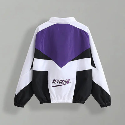 Men's Patchwork Embroidery Bomber Varsity Jacket