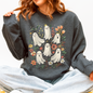 Floral Ghosts, Beautiful Halloween, Coquette, Girly, Autumn, Fall Sweatshirt