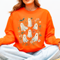 Floral Ghosts, Beautiful Halloween, Coquette, Girly, Autumn, Fall Sweatshirt