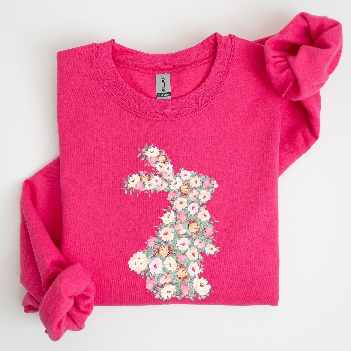 Floral Print Rabbit, Bunny, Easter Sweatshirt
