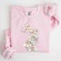 Floral Print Rabbit, Bunny, Easter Sweatshirt