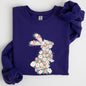 Floral Print Rabbit, Bunny, Easter Sweatshirt