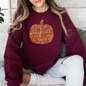 Floral Pumpkin, Autumn Flowers, Fall Sweatshirt