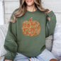 Floral Pumpkin, Autumn Flowers, Fall Sweatshirt