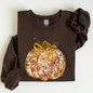 Floral Pumpkin, Happy Fall, Flowers, Autumn, Thanksgiving Sweatshirt