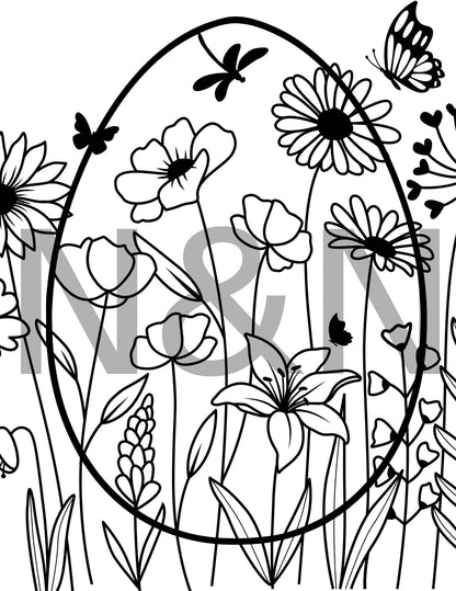 Easter Coloring Pages Printable Bundle - 10 Fun Easter Activity Sheets for Kids, Easter Basket Filler, Instant Digital Download