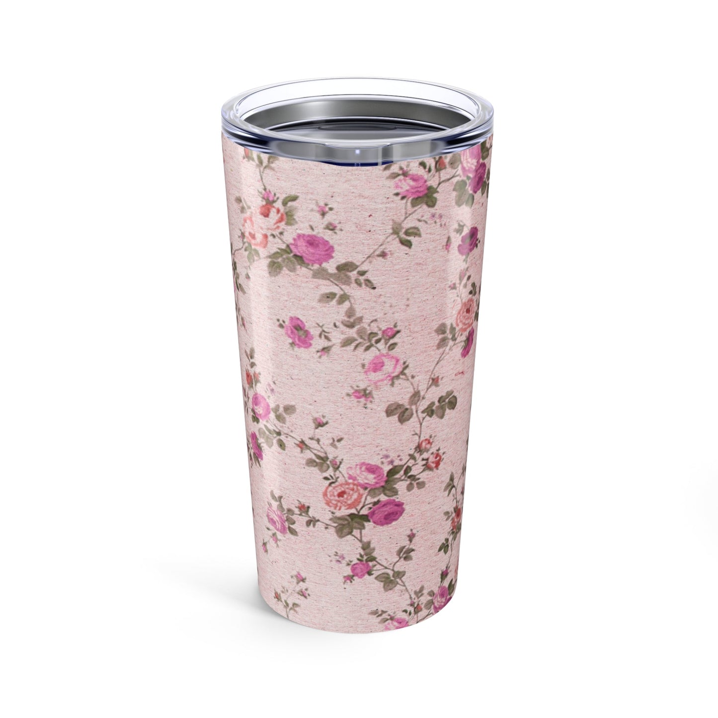 Customizable: Floral Insulated Tumbler - Stylish Travel Mug, Shabby Chic Coffee Cup, Pink Floral Drinkware, Gift for Her, Summer Picnic, Wedding Favor