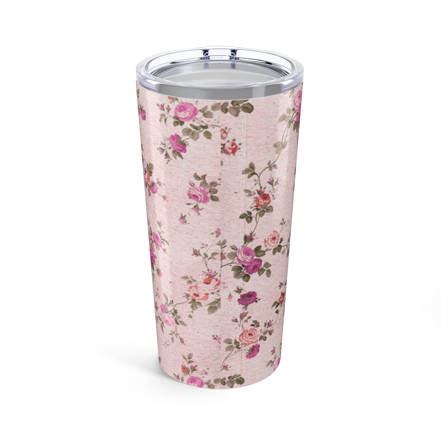 Customizable: Floral Insulated Tumbler - Stylish Travel Mug, Shabby Chic Coffee Cup, Pink Floral Drinkware, Gift for Her, Summer Picnic, Wedding Favor