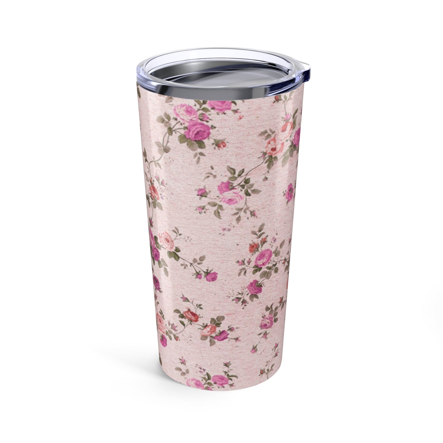 Customizable: Floral Insulated Tumbler - Stylish Travel Mug, Shabby Chic Coffee Cup, Pink Floral Drinkware, Gift for Her, Summer Picnic, Wedding Favor