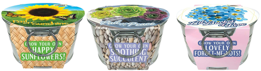 Flowering Tin Garden Variety Pack - 1 Each of 3 Varieties
