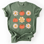 Flowers and Pumpkins, Minimalist Autumn, Fall, Halloween, Comfort Colors T-Shirt