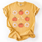 Flowers and Pumpkins, Minimalist Autumn, Fall, Halloween, Comfort Colors T-Shirt
