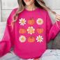 Flowers and Pumpkins, Minimalist Autumn, Fall, Halloween Sweatshirt