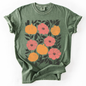 Flowers and Pumpkins, Watercolor, Halloween, Beautiful, Autumn, Fall, Comfort Colors T-Shirt