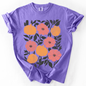Flowers and Pumpkins, Watercolor, Halloween, Beautiful, Autumn, Fall, Comfort Colors T-Shirt