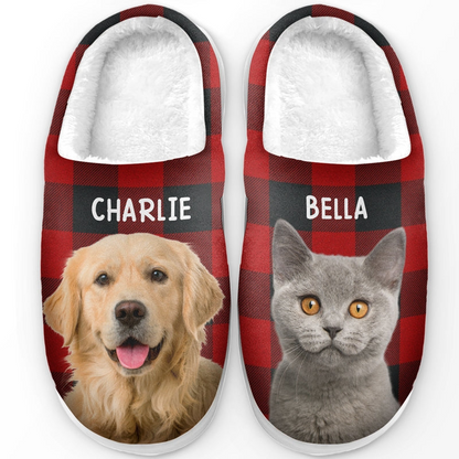 Custom Photo Happiness Besties Face - Personalized Slippers - Gift for Besties, Sisters, Best Friends