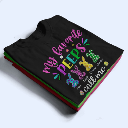 My Favorite Bunnies Call Me Grandma - Personalized Custom T Shirt - Easter Day, Birthday, Loving, Funny Gift for Grandma/Nana/Mimi, Mom, Wife, Grandparent, Easter Eggs