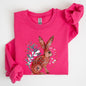 Folk Art Rabbit, Easter, Scandinavian Sweatshirt