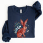 Folk Art Rabbit, Easter, Scandinavian Sweatshirt
