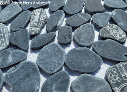 Fossil Stone Pebble Mosaic