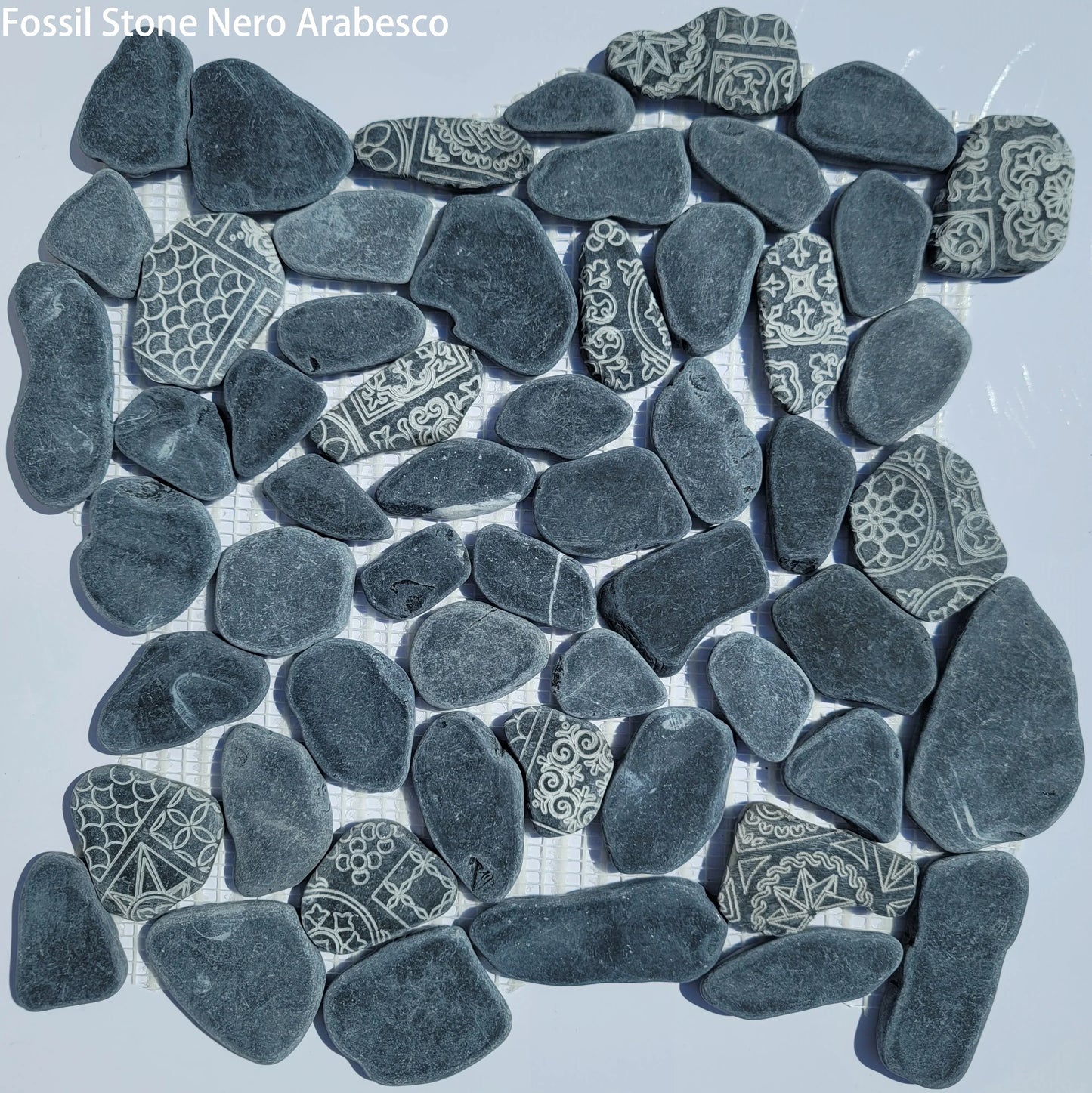 Fossil Stone Pebble Mosaic