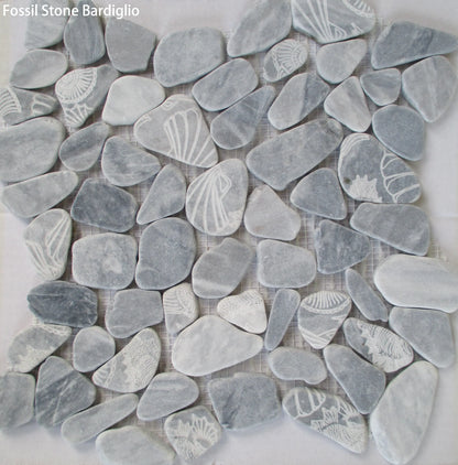 Fossil Stone Pebble Mosaic