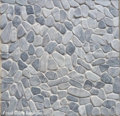 Fossil Stone Pebble Mosaic