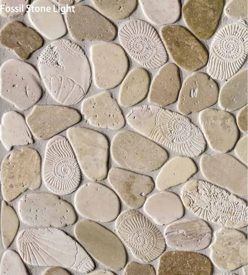 Fossil Stone Pebble Mosaic
