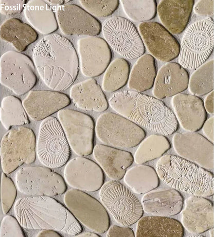 Fossil Stone Pebble Mosaic